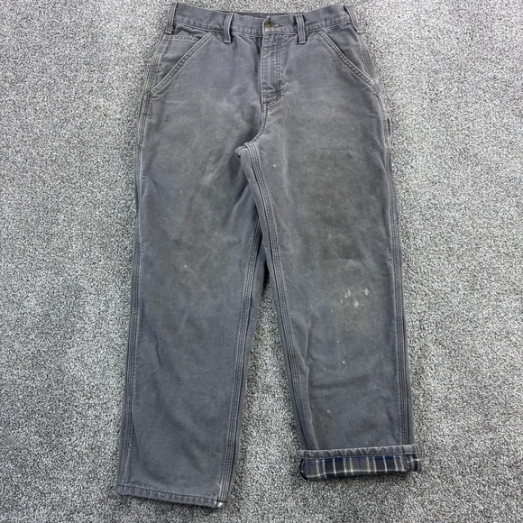 Carhartt Other - Vintage Carhartt Carpenter Pants Mens 30x30 Gray Flannel Lined Canvas B111 GVL